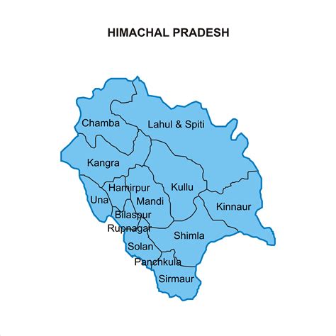 Himachal Pradesh Map Graphic Vector Stock Vector (Royalty Free ...