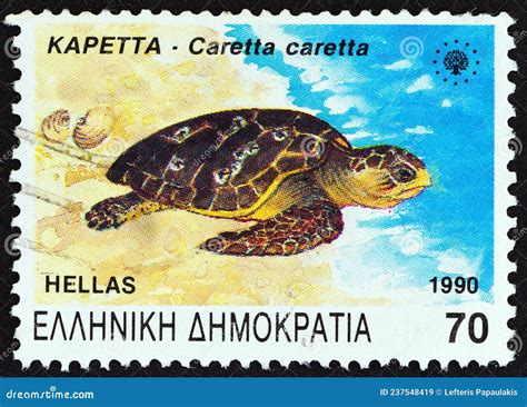 GREECE - CIRCA 1990: a Stamp Printed in Greece from the `Endangered ...