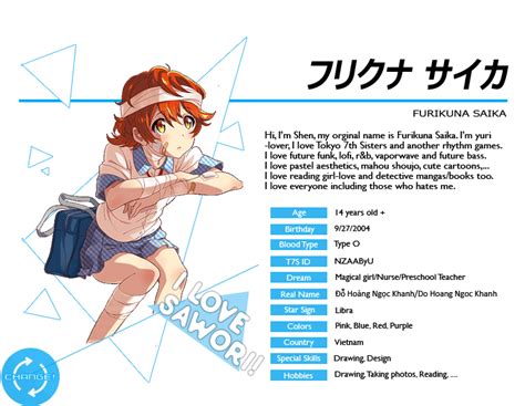 Anime Character Profile Template