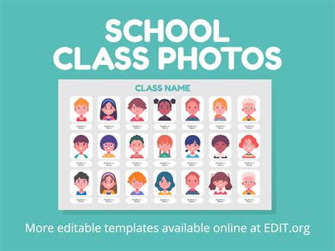 Customize free school class photo templates