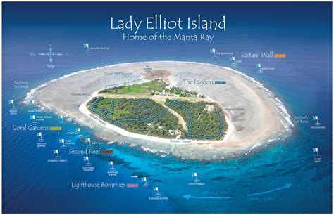 Dive Sites & Map | Lady Elliot Island Eco Resort Great Barrier Reef