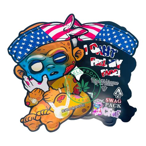 The Baby - ICFMF - SWAG PACK - High Tolerance - Die Cut Shaped 3.5g Empty Mylar Bags - Smell ...