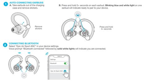 JLab Epic Air Sport ANC Manual | Pairing & Troubleshooting