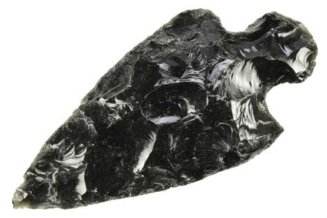 5 1/2" Knapped Obsidian Spear Points For Sale - FossilEra.com