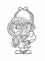 Printable Coloring Pages Detective sketch template