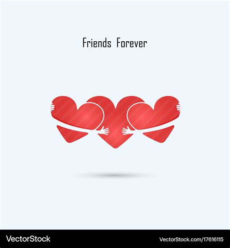 Friends forever logo design template Royalty Free Vector