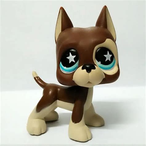 Pet Shop lps GREAT DANE #817 brown dog star eyes Rare old collections ...