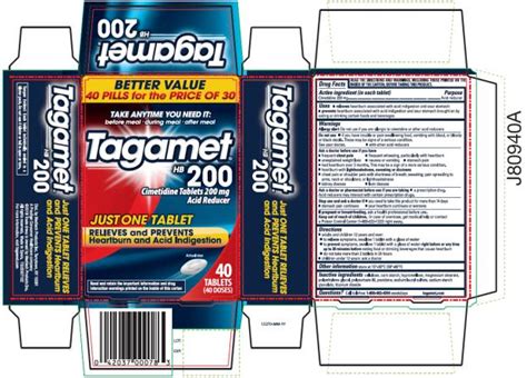 Tagamet (Medtech Products Inc.) CIMETIDINE 200mg tablet