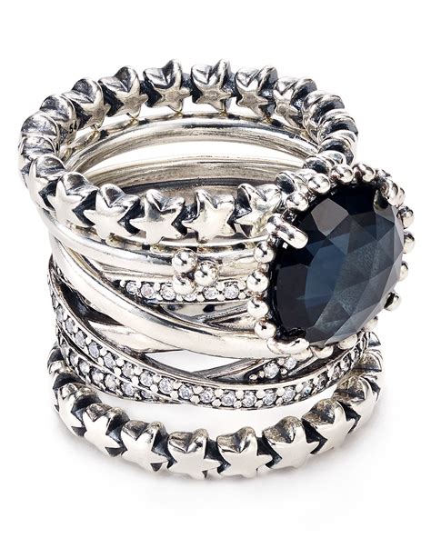 PANDORA Midnight Star Rings | Bloomingdale's