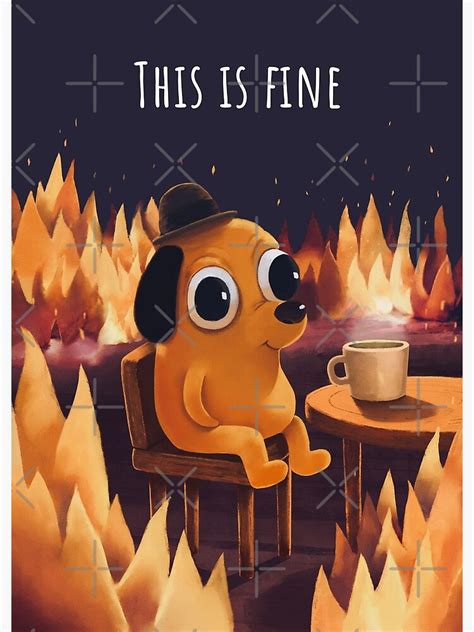 "This is Fine - Meme" Photographic Print for Sale by Mashz | Redbubble