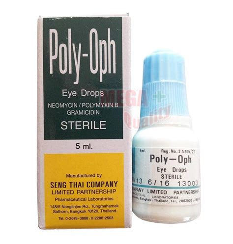 Poly-Oph Eye Drops for Red Eye Conjunctival Infection Treatment ...