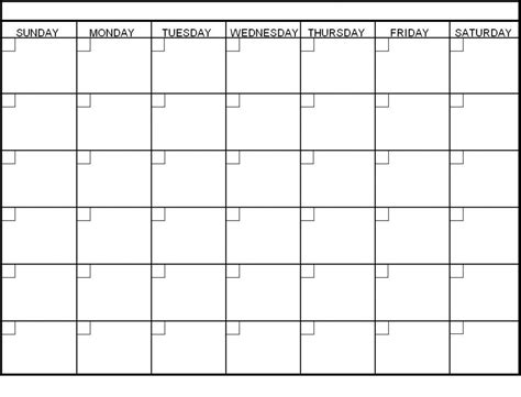 Blank 6 Week Calendar Template Printable - Example Calendar Printable