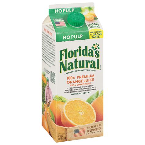 Florida's Natural Orange Juice No Pulp 52 oz - Walmart.com