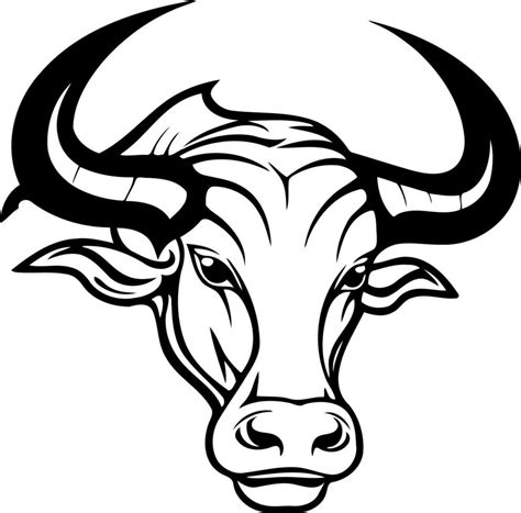 black and white cow head logo 23631019 Vector Art at Vecteezy