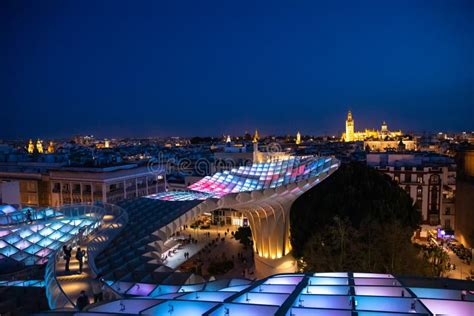 Seville View from Metropol Parasol. Setas De Sevilla Best View of the City of Seville, Andalusia ...