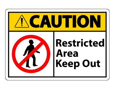 Restricted Area Keep Out Symbol Sign On White Background 3784882 Vector ...