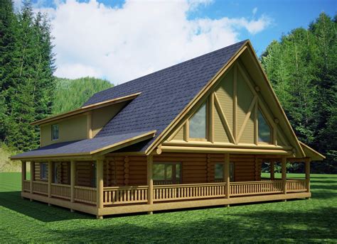 Log Style House Plan - 1 Beds 1 Baths 2587 Sq/Ft Plan #117-601 - Blueprints.com