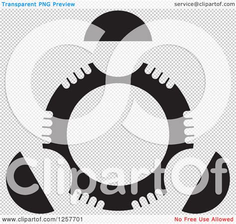 Clipart of a Black and White Circle of Abstract People - Royalty Free Vector Illustration by Lal ...