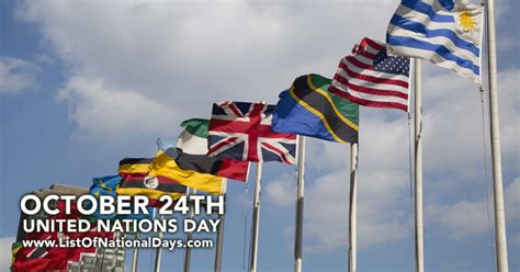 UNITED NATIONS DAY - OCTOBER 24TH - List Of National Days