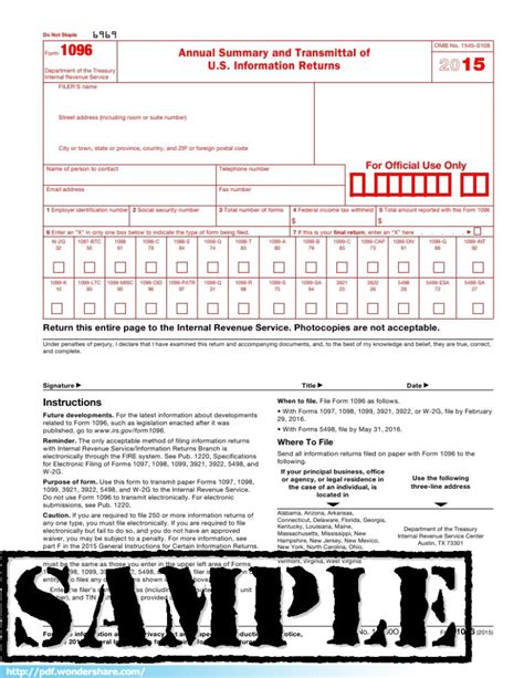 IRS 1096 Form Download Create Edit Fill And Print | Printable Form 2021