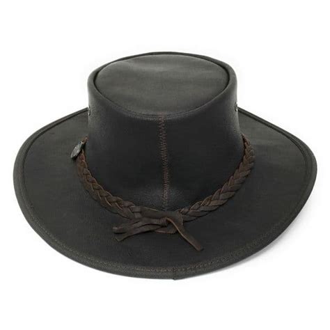 Barmah Sundowner Kangaroo Australian Leather Bush Hat - Brown 1019