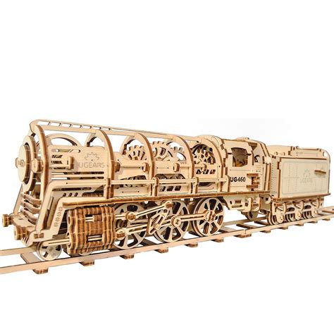 UGears Steam Locomotive - Mechanical 3D Model of Train