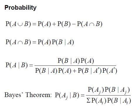 Probability & Statistics | a2-level-level-revision, maths, mathematical-formulae, probability ...