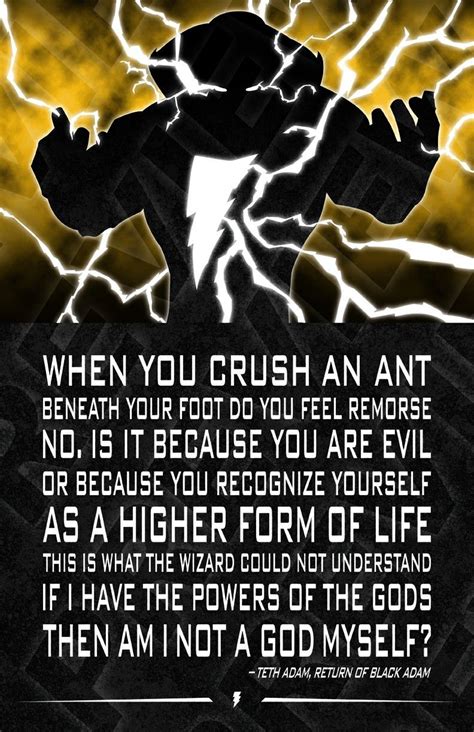 Quote Poster, Black Adam, Teth, Shazam, DC Comics Superman Quotes, Superhero Quotes, Superhero ...