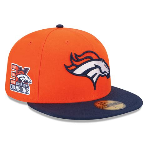 Men's New Era Orange Denver Broncos 3-Time Super Bowl Champions 59FIFTY ...