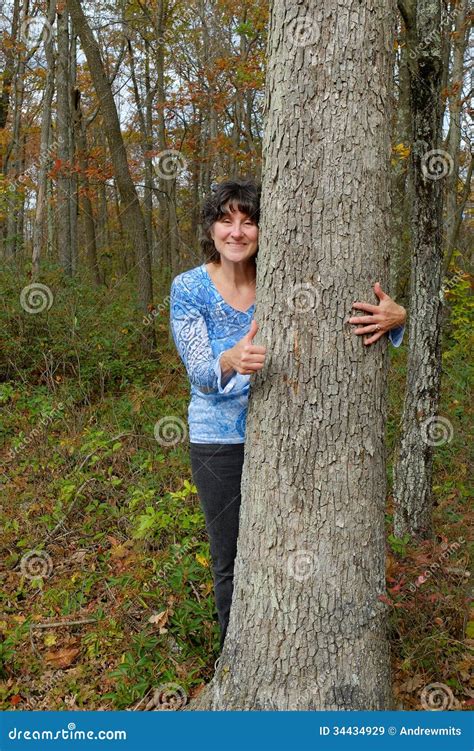 Woman Hugging Tree stock image. Image of lover, daughter - 34434929