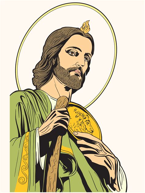 Saint Jude Thaddeus apostle of Jesus Illustration Catholic 14763972 Vector Art at Vecteezy