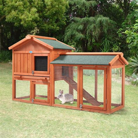 Jaxpety 58" Wooden Rabbit House Chicken Coop Backyard Hen Wooden Hutch Outdoor Run - Walmart.com ...