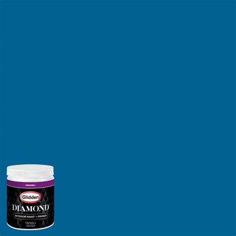 Glidden Premium 8 oz. #NFL-027A Detroit Lions Blue Eggshell Interior Paint with Primer ...