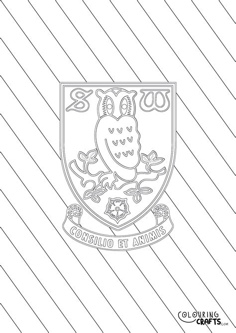 Striped Sheffield Wednesday Badge Printable Colouring Page - Colouring ...