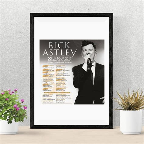 Rick Astley Poster Tour Poster Rick Astley Concert Poster - Etsy