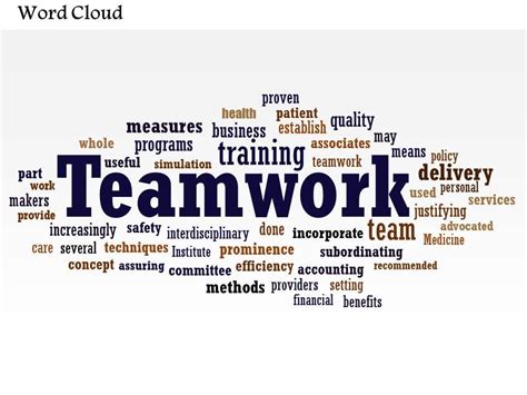 0514 Teamwork Word Cloud Powerpoint Slide Template | PowerPoint Shapes | PowerPoint Slide Deck ...