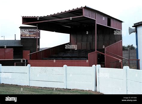 Covered area at Sutton Town FC Football Ground, Priestsic Road, Sutton-in-Ashfield ...