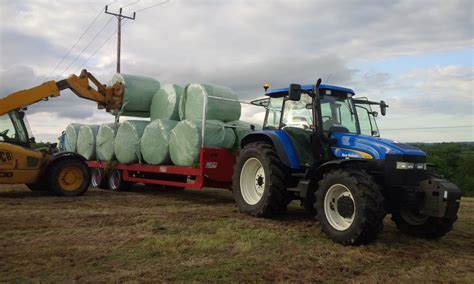 Bale Trailer | Flat Bed Baler Trailer with heavy Duty Axles