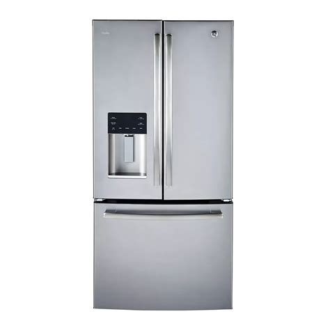 GE Profile 33-inch W 17.5 cu. ft. Counter Depth French Door Refrigerator in Stainless Stee ...