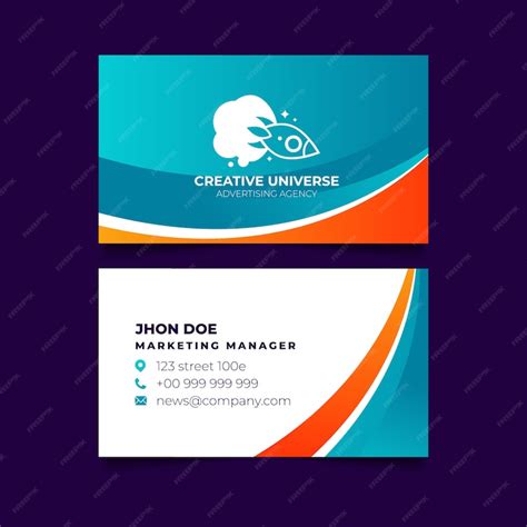 Free Vector | Advertising agency business card template