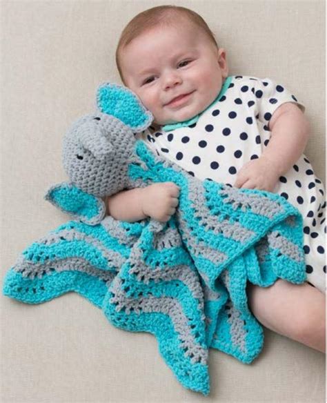 Little Elephant Baby Blanket Crochet Pattern | AllFreeCrochetAfghanPatterns.com