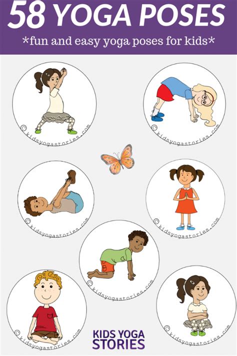 58 Fun and Easy Yoga Poses for Kids (Printable Posters)