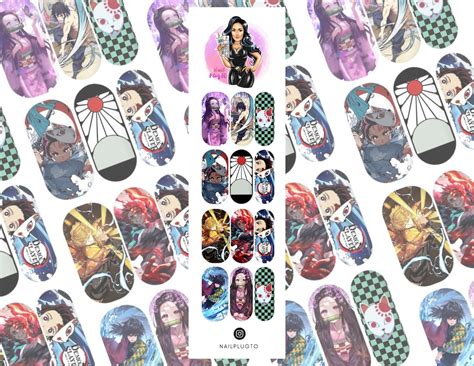 Anime Nail Decals Waterslide Decals Nail Art Nail Stickers - Etsy