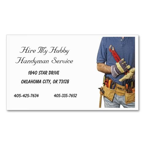 Handyman Business Card | Zazzle.com | Handyman business, Handyman ...