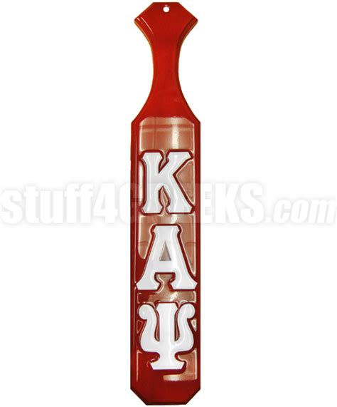 Kappa Alpha Psi Greek Letter Paddle with Red Glossy Wood