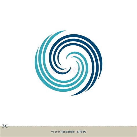 Blue Whirlpool Logo Template Illustration Design. Vector EPS 10 Stock Vector - Illustration of ...