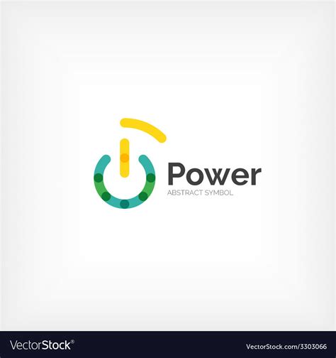 Power button logo design Royalty Free Vector Image