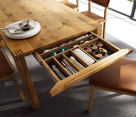 Expandable Dining Tables - I'm all about secret compartments! A great space to store your d ...