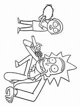 Rick And Morty coloring pages sketch template