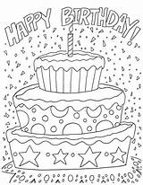 Free Printable Happy Birthday Images To Color sketch template